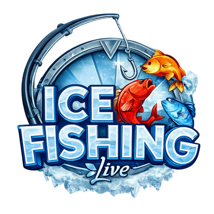 Ice Fishing winter pokie with frozen lake theme and catch bonus feature